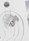 Pirinç Gümüş Renk Zirkon Taşlı Zincir Sonsuzluk Model Kadın Kıkırdak Küpe