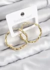 Pirinç Halka Model Gold Renk Kadın Küpe