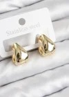 Pirinç Halka Model Gold Renk Kadın Küpe