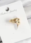 Pirinç Halka Model Gold Renk Sağ Kıkırdak Küpe