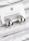 Pirinç Halka Model Gümüş Renk Kadın Küpe