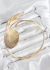 Pirinç İstiridye Model Gold Renk Kadın Pazu Bileklik
