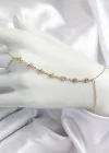 Pirinç Kalpli Zirkon Taşlı Y Model Gold Renk Kadın Şahmeran