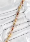 Pirinç Karışık Zirkon Taşlı Baget Model Gold Renk VIP Seri Kadın Bileklik