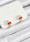 Pirinç Kiraz Model Gold Renk Çocuk Küpe