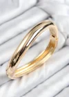 Pirinç Kıvrım Model Gold Renk Kadın Kelepçe