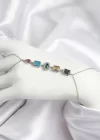Pirinç Renkli Zirkon Taşlı Model Gümüş Renk Şahmeran