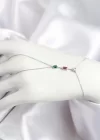 Pirinç Renkli Zirkon Taşlı Model Gümüş Renk Şahmeran