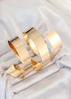 Pirinç Sarmal Gold Renk Kadın Pazu Bileklik