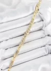 Pirinç Sıralı Ok Model Zirkon Taşlı Gold Renk VİP Seri Kadın Bileklik