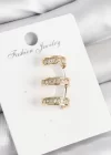 Pirinç Su Yolu Model Gold Renk Sağ Kıkırdak Küpe