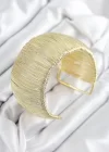 Pirinç Tel Sarma Model Gold Renk Kadın Bileklilk