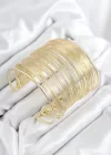 Pirinç Tel Sarma Model Gold Renk Kadın Bileklilk