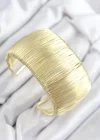 Pirinç Tel Sarma Model Gold Renk Kadın Bileklilk