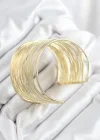 Pirinç Tel Sarma Model Gold Renk Kadın Bileklilk