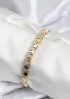 Pirinç VIP Seri Gold Renk Sıralı Üçgen Model Kadın Bileklik
