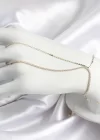 Pirinç Zirkon Taşlı Ezme Zincir Model Gold Renk Kadın Şahmeran