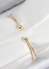 Pirinç Zirkon Taşlı Kelebek Model Gold Renk Kadın Bileklik