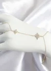 Pirinç Zirkon Taşlı Kutup Yıldızı Model Gold Renk Kadın Şahmeran
