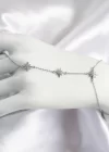 Pirinç Zirkon Taşlı Kutup Yıldızı Model Gümüş Renk Kadın Şahmeran