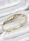 Pirinç Zirkon Taşlı Kutup Yıldızı Ve Hilal Model Gold Renk Kadın Kelepçe