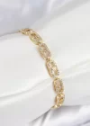 Pirinç Zirkon Taşlı Messika Model Gold Renk VIP Seri Kadın Bileklik