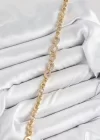 Pirinç Zirkon Taşlı Oval Model Gold Renk Kadın Bileklik