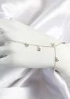 Pirinç Zirkon Taşlı Sallantılı Damla Model Gold Renk Kadın Şahmeran