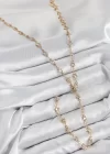 Pirinç Zirkon Taşlı Yıldız Model Gold Renk Kadın Y Kolye