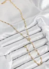 Pirinç Zirkon Taşlı Yıldız Model Gold Renk Y Kolye