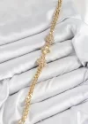 Pirinç Zirkon Taşlı Yonca Model Gold Renk Kadın Bileklik