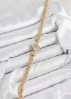Pirinç Zirkon Taşlı Yonca Model Gold Renk Kadın Bileklik