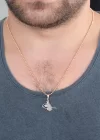 Rose Renk Metal Osmanlı Tuğra Figürlü Erkek Kolye