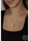 Swarovski Crystal Taşlı Salkım Gümüş Kadın Kolye