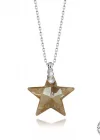 Swarovski Crystal Taşlı Yıldız Gümüş Kadın Kolye