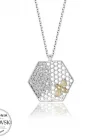 Swarovski Taşlı Gümüş Arı Bayan Kolye
