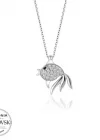 Swarovski Taşlı Gümüş Balık Bayan Kolye
