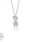 Swarovski Taşlı Gümüş Çocuk Bayan Kolye
