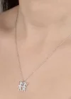 Swarovski Taşlı Gümüş Erkek Kız Çocuk Bayan Kolye