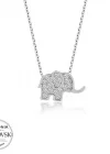 Swarovski Taşlı Gümüş Fil Bayan Kolye