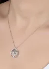 Swarovski Taşlı Gümüş Hayat Ağacı Bayan Kolye