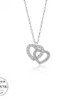 Swarovski Taşlı Gümüş Kalp Bayan Kolye
