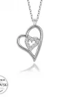 Swarovski Taşlı Gümüş Kalp Bayan Kolye