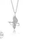 Swarovski Taşlı Gümüş Kelebek Bayan Kolye