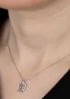 Swarovski Taşlı Gümüş Melek Bayan Kolye