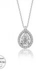 Swarovski Taşlı Gümüş Tektaş Bayan Kolye