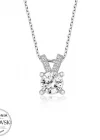 Swarovski Taşlı Gümüş Tektaş Bayan Kolye
