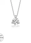 Swarovski Taşlı Gümüş Tektaş Bayan Kolye