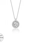 Swarovski Taşlı Gümüş Tektaş Bayan Kolye