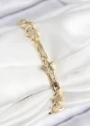 VIP Pirinç Zirkon Taşlı Yıldız Model Gold Renk Kadın Bileklik